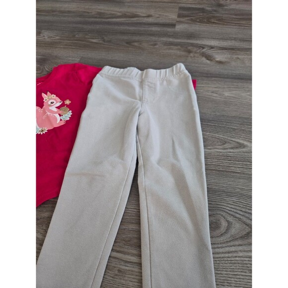 Toddler girls outfit long sleeve top gray pants size 3t - Picture 3 of 6